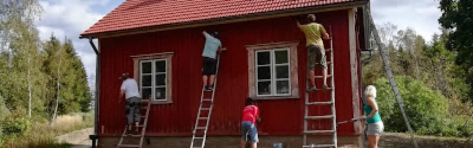 Punamultamaali - Perinteinen punamultamaali sopii talkoomaaliksikin